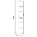 Highboard Sort eg 30 x 41 x 185 cm Konstrueret træ
