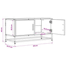 TV-skab 80 x 34,5 x 40 cm Sort eg Konstrueret træ