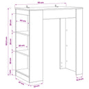 Barbord 95 x 47 x 103,5 cm Konstrueret træ Sort eg