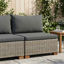 Mellemsofa med puder GENDT Naturlig rattan Kubu Grå