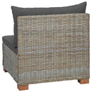 Mellemsofa med puder GENDT Naturlig rattan Kubu Grå