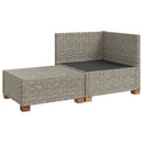 2 stk. Rattan Lounge Sæt med Puder GENDT Naturlig rattan