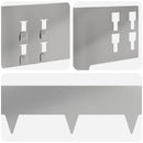 Plænekant 20 stk. 100 x 15 cm Stål Sølv