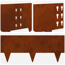 Plænekant 30 stk. 100 x 25 cm Stål Rusten