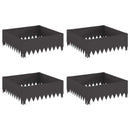 Plænekant 4 pcs 60 x 60 x 20 cm Stål Sort