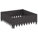 Plænekant 4 pcs 60 x 60 x 20 cm Stål Sort