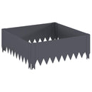 Plænekant 4 stk. 60 x 60 x 20 cm Stål Antracit