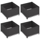 Plænekant 4 pcs 60 x 60 x 35 cm Stål Sort