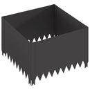 Plænekant 4 pcs 60 x 60 x 35 cm Stål Sort