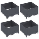 Plænekant 4 pcs 60 x 60 x 35 cm Stål Antracit
