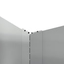 Plænekant 4 pcs 100 x 100 x 20 cm Stål Sølv
