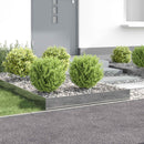 Plænekant 4 pcs 100 x 100 x 20 cm Stål Sølv