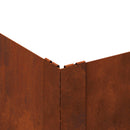 Plænekant 4 stk. 100 x 100 x 20 cm Stål Rusten