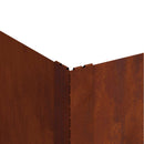 Plænekant 4 stk. 100 x 100 x 35 cm Stål Rusten