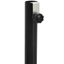 Halv Parasol Base Ramme Sort Stål for 32-38 mm Pole