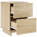 Natskab 2 stk. Sonoma-eg 33,5 x 34,5 x 50 cm Konstrueret træ