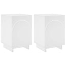 Natskab 2 pcs Hvid 33,5 x 34,5 x 50 cm Konstrueret træ