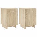 Natskab 2 pcs Sonoma-eg 33,5 x 34,5 x 50 cm Konstrueret træ