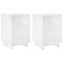 Natskab 2 pcs Hvid højglans 33,5 x 34,5 x 50 cm Konstrueret træ