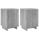 Natskab 2 pcs Grå Sonoma 33,5 x 34,5 x 50 cm Konstrueret træ