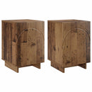 Natskab 2 pcs Gammelt træ 33,5 x 34,5 x 50 cm Konstrueret træ