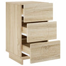 Natskab 2 pcs Sonoma-eg 33,5 x 34,5 x 60 cm Konstrueret træ