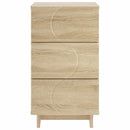 Natskab 2 pcs Sonoma-eg 33,5 x 34,5 x 60 cm Konstrueret træ