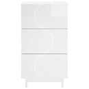 Natskab 2 pcs Hvid højglans 33,5 x 34,5 x 60 cm Konstrueret træ