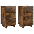 Natskab 2 pcs Røget eg 33,5 x 34,5 x 60 cm Konstrueret træ