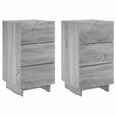 Natskab 2 pcs Grå Sonoma 33,5 x 34,5 x 60 cm Konstrueret træ