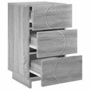 Natskab 2 pcs Grå Sonoma 33,5 x 34,5 x 60 cm Konstrueret træ