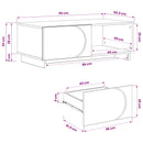 Sofabord Hvid 95 x 50,5 x 35 cm Konstrueret træ