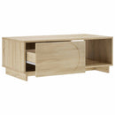 Sofabord Sonoma-eg 95 x 50,5 x 35 cm Konstrueret træ
