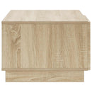 Sofabord Sonoma-eg 95 x 50,5 x 35 cm Konstrueret træ