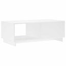 Sofabord Hvid højglans 95 x 50,5 x 35 cm Konstrueret træ