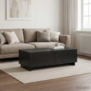Sofabord Sort 102 x 50,5 x 35 cm Konstrueret træ