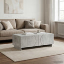 Sofabord Betongrå 102 x 50,5 x 35 cm Konstrueret træ