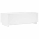 Sofabord Hvid højglans 102 x 50,5 x 35 cm Konstrueret træ