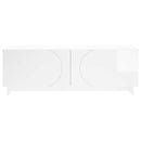 Sofabord Hvid højglans 102 x 50,5 x 35 cm Konstrueret træ