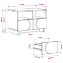 TV-bord 60 x 34.5 x 40 cm Hvid Konstrueret træ
