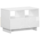TV-bord 60 x 34.5 x 40 cm Hvid højglans Konstrueret træ
