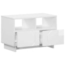 TV-bord 60 x 34.5 x 40 cm Hvid højglans Konstrueret træ