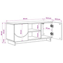 TV-bord 90 x 34.5 x 40 cm Sort Konstrueret træ