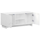 TV-bord 90 x 34.5 x 40 cm Hvid højglans Konstrueret træ