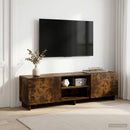 TV-bord 140 x 34.5 x 40 cm Røget eg Konstrueret træ