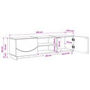 TV-bord 140 x 34.5 x 40 cm Gammelt træ Konstrueret træ