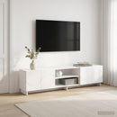 TV-bord 179,5 x 34,5 x 40 cm Hvid Konstrueret træ