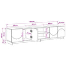 TV-bord 179,5 x 34,5 x 40 cm Hvid Konstrueret træ