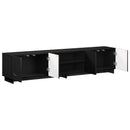 TV-bord 179,5 x 34,5 x 40 cm Sort Konstrueret træ