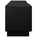 TV-bord 179,5 x 34,5 x 40 cm Sort Konstrueret træ